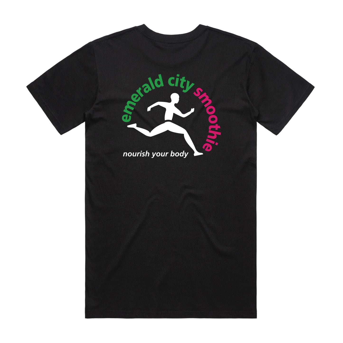 og black tee