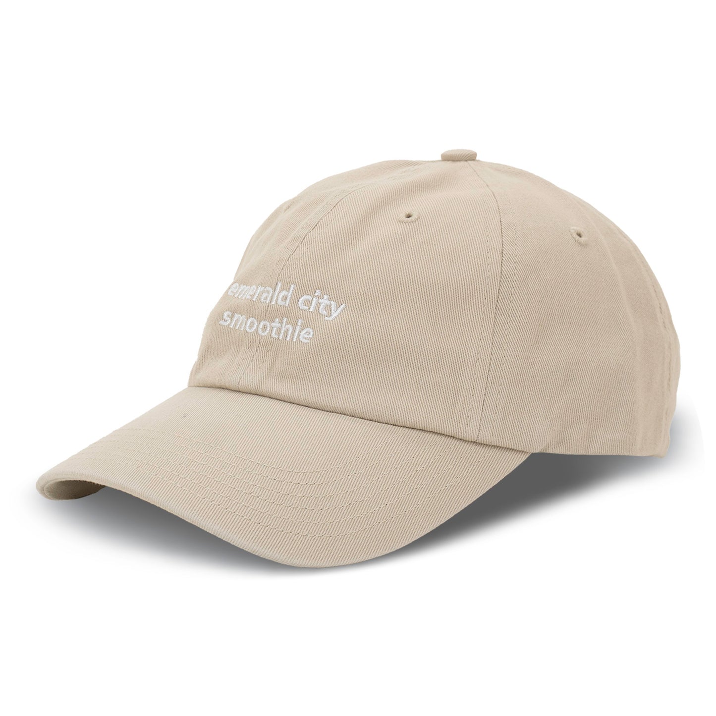 neutral toned emerald city baseball hat